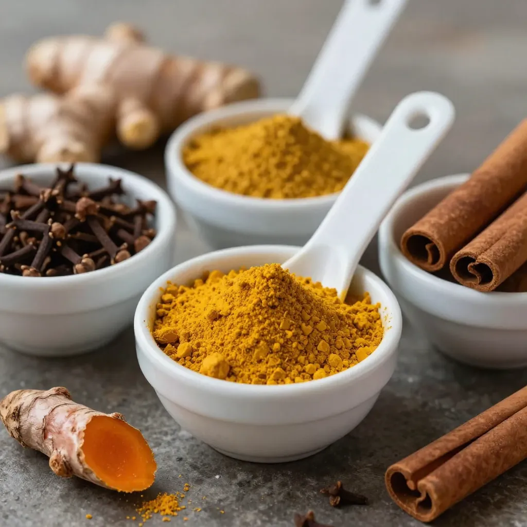 Natural photography of spice ingredients