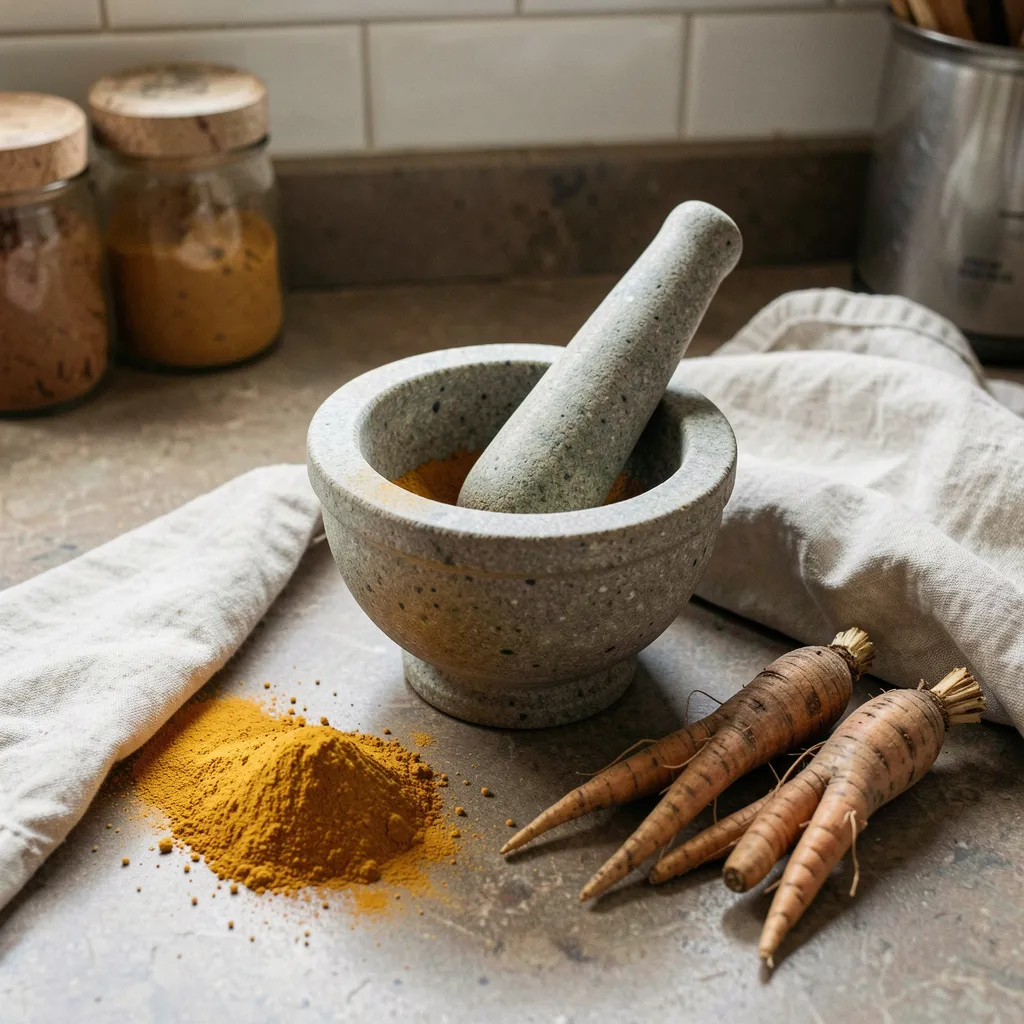 Natural style photography of spice collection